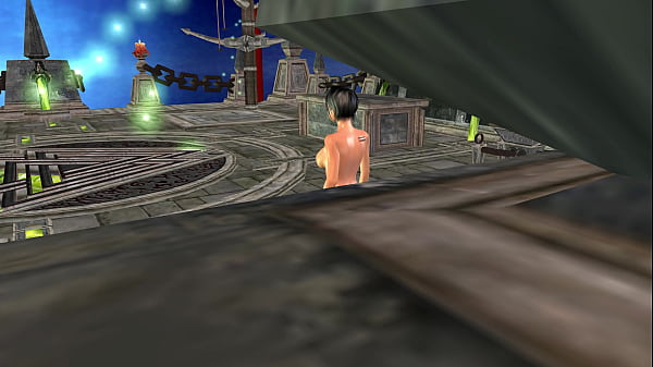 Image Animated 3D Cartoon Porn - A beautiful Tattooed girl rubbing her pussy against a broken stone piece in a temple