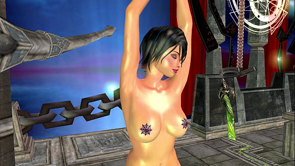Image Animated 3D Cartoon Porn - A beautiful girl masturbating with bottle while her hands are tied in a temple