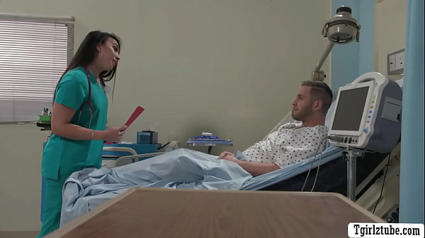 Image Lucky patient got his dick sucked by hot TS nurse