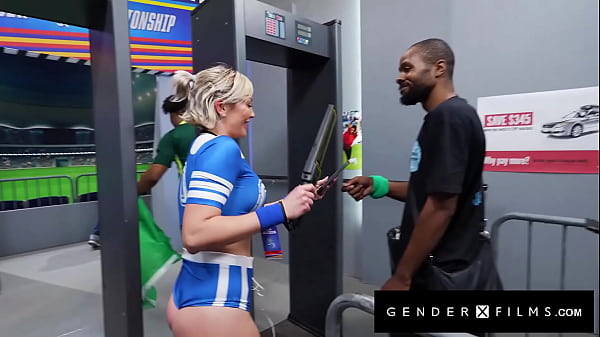 Image Security Guards Lola Morena & Adira Allure Ride Fan Dick at Soccer Game