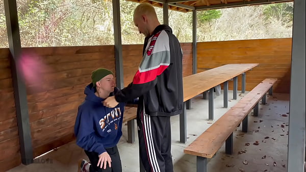 Image A man with a perfect dick took a guy into the woods and mercilessly fucked his ass