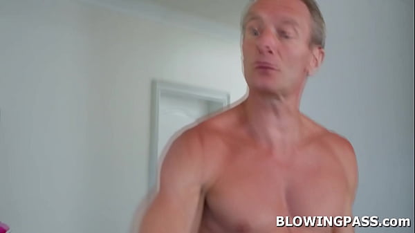 Image Teen gets stepdad hard n sucks his cock