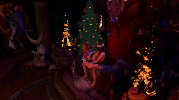 Image Sexy Christmas Elf Girl Riding on Top Santa's Dick