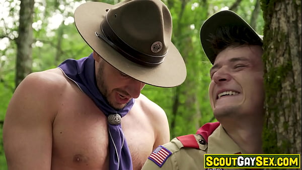 Image Ahhh... YES! There's nothing like having raw anal sex in the forest! Scoutmaster Jordan Starr pushed his big dick all the way into Grant Ducati!