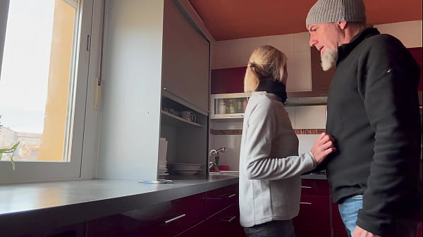 Image HORNY WIFE IN THE KITCHEN, WANTS ME TO SEASON HER RABBIT - PUSSY EATING AND DOGGYSTYLE, CUM INSIDE ME