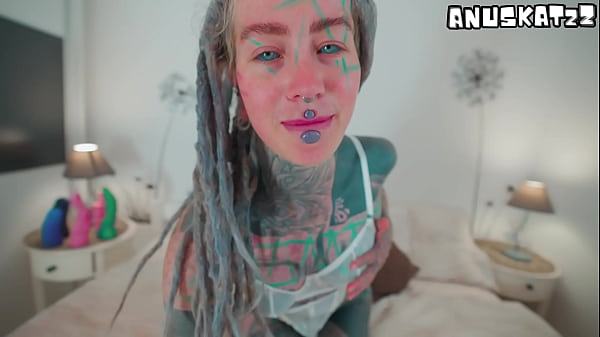 Image Heavily Tattooed Horny Girl Solo I Fuck Myself with a Big Toy