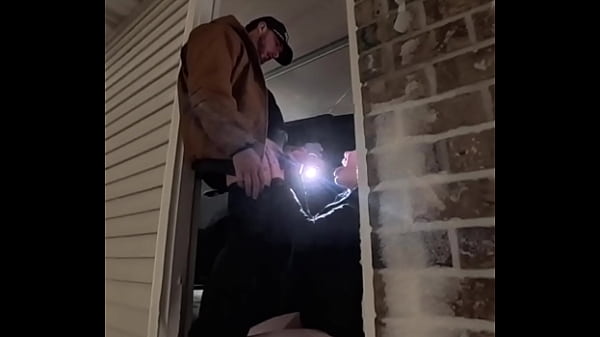 Image Neighbors Watching Me Fuck Outside in Winter Storm