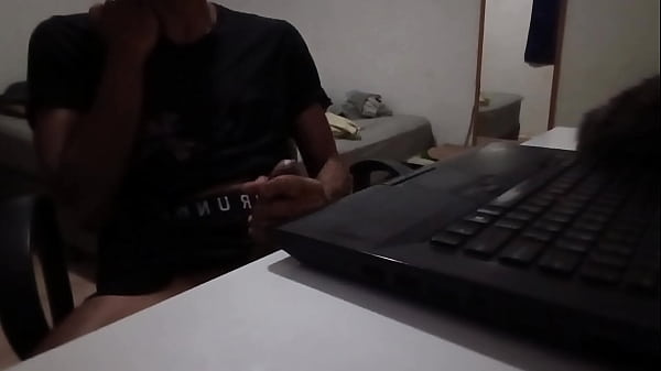 Image Really Horny Dirty gay jerking off Big Dick While Moaning at work