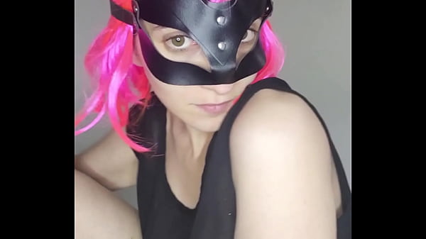 Image Listen to my moans with my kitty mask and natural tits