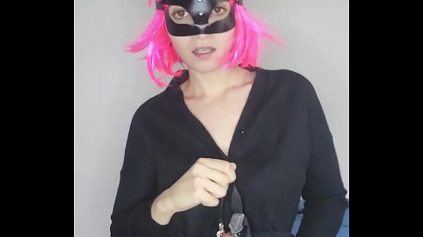 Image Look how horny I am with my kitty mask and my big natural tits