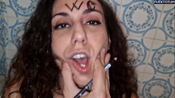 Image Human Toilet - Extreme Deepthroat - Piss Slave Humiliation - Sex Slave, Piss Drinking Whore, Submissive Slut - ENGLISH SUBTITLES
