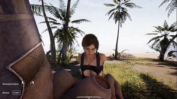 Image Lara Croft didn't expect to be tasked with sitting on a statue's enormous stone cock.
