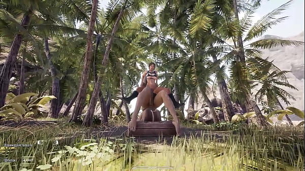 Image Lara Croft was fucked by a huge cock of an awakened statue that filled her pussy and ass with sperm to the brim