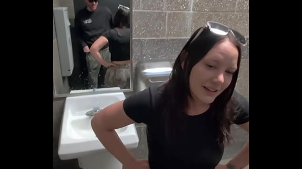 Image Slut Wife Sneaking in Gas Station Restroom to get FUCKED