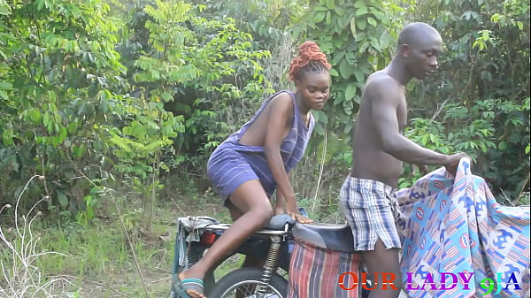 Image Ebony babe got Banged by stepdad On Bike in the bush Somewhere in Africa Hardcore