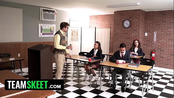Image Classroom Lesbian Threesome With Newcomer Nikki Nicole and Debate Leader Camilla Cream