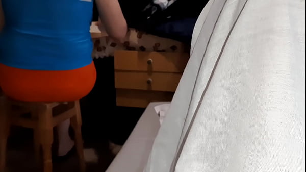 Image While my neighbor is writing her term paper, her girlfriend seduces me and we cum at the same time