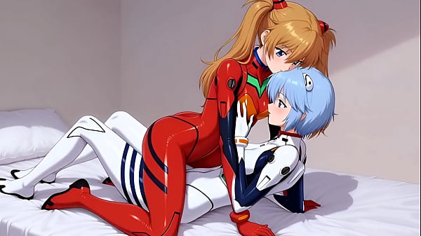 Image Asuka Langley have sex with bounded and gagged Rei Ayanami