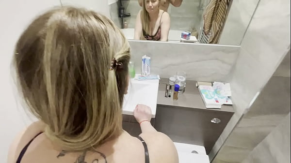 Image Step son come to me after my husband go, I suck his big dick,after 69, end in toilet he make me happy