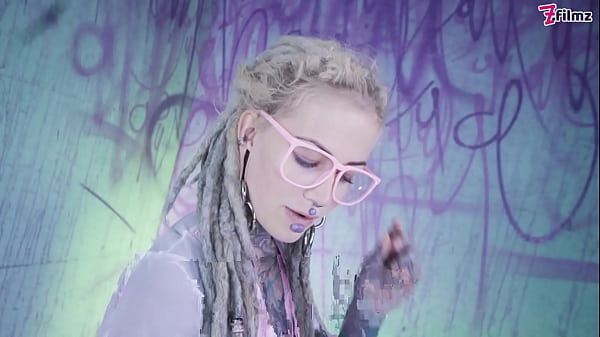Image Glasses wearing Tattooed Girl loves the Tattooed Dick Fucking DP and Facial