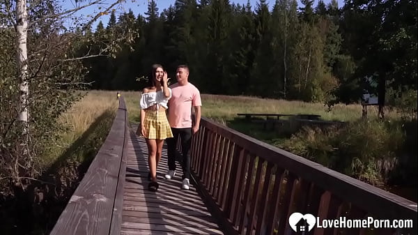 Image Gf deepthroats my dick on the bridge