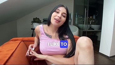 Image TEARS IN HER EYES - Petite Latina Brunette Deepthroat Rimjob Facial