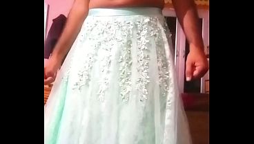 Image Indian gay Crossdresser Bottom real homemade sex in blue lehanga
