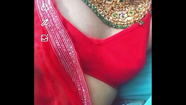 Image Indian Gay Crossdresser Bottom Gaurisissy real xxx nude video call in red saree