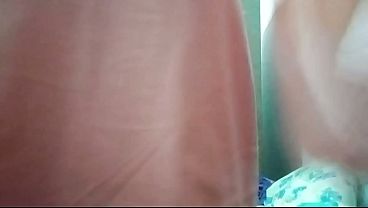 Image Indian Gay Crossdresser Bottom Gaurisissy pressing her big boobs and fingering in her ass in silky saree
