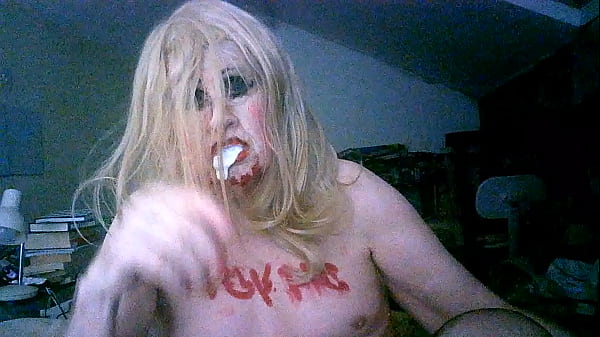 Image Dirty dogging slag Sarah smokes, wanks, drinks fat old dogger's cum, and own piss