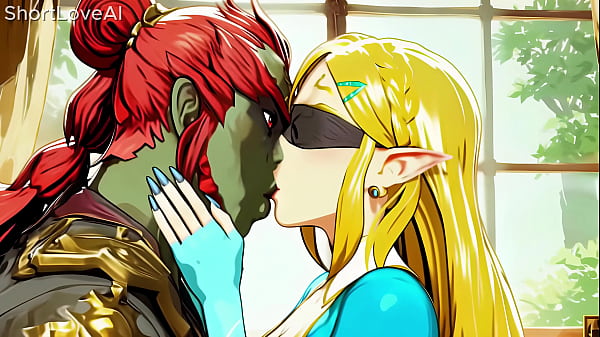 Image Blindfolded surprise for Princess Zelda - AI Generated Cartoon