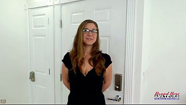Image Petite Nerdy Brunette Ginger Kay Lee Sloppy Deepthroat Nerdy Glasses Fun!