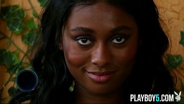 Image Two gorgeous Ebony Playboy models Jahla and Fatima Kojima solo