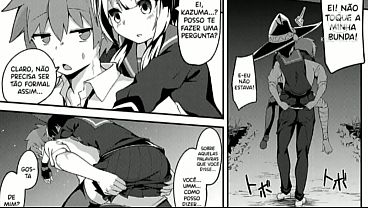 Image personagem safada de konosuba vai para outro mundo e acaba transando com desconhecido