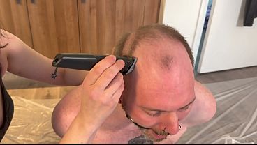 Image Head Shaving At The Femdom Piss Salon