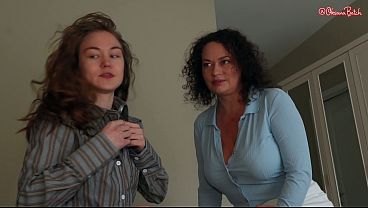 Image Kira, What the Fuck Is Going on?! Stepmom Caught Her Stepdaughter Cheating and Joined Them for Threesome!