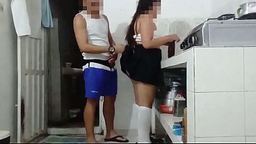 Image POV Anal Homemade con Hijastra de Trasero Enorme en Uniforme Escolar