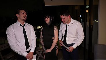 Image Wild Threesome and Double Penetration with an 18yo Tattooed slut - Acadia Hell
