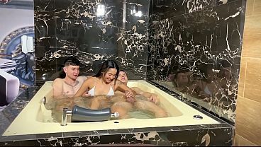 Image SEXY LATINA ACCEPTS HER FRIENDS' INVITATION, THEY FUCK HER HARD IN THE JACUZZI - THEYOUNGNICO