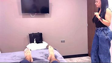 Image A MILF with huge tits catches me masturbating and we end up having sex