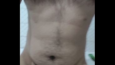 Image cumshot in morining with oiled dick