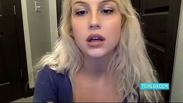 Image Blonde Shemale Masturbates
