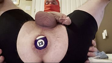 Image Anal insertions - putting billiard balls in my ass to show off my pussy lips