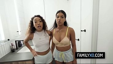 Image Lucky stepdad fucks his slutty stepdaughters for his holiday - Sarah Lace, Maya Farrell