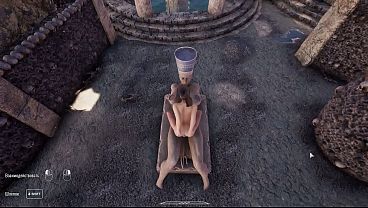 Image Hentai Game. Lara's pussy and ass were fucked by a huge cock of an awakened statue in a cave