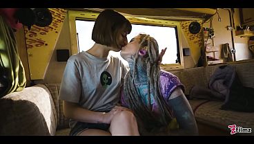 Image Tattooed Roadtrip Slut Takes Big Anal Dildo in Vintage Talbot Express