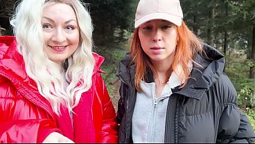 Image Step Mom and Stepdaughter on the street don't mind earning some extra cash - Public Agent