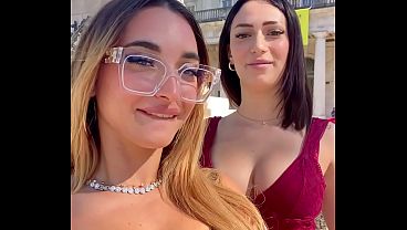 Image DIAMANTE TOUR  - Tappa Bergamo SaraDiamante con due fan si diverte fino a squirtare