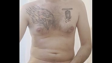 Image Big Pierced Cock in the Shower