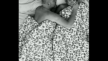 Image Overhead Night Cam &ndash_ Real MILF Couple in Intimate Black and White